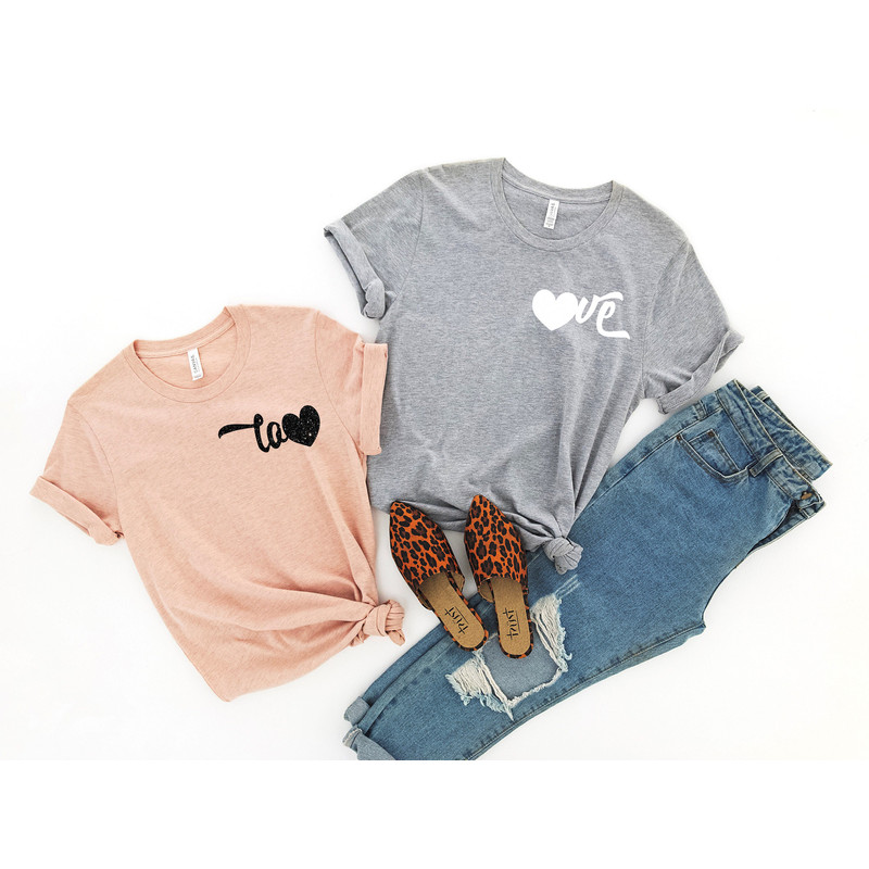 Couple Love Shirt, Cute Love Shirt with Hearts,Boyfriend and Girlfriend Gift,Couple Ideas, Matching Love Tshirt, Valentines Love Tshirt - 4.jpg