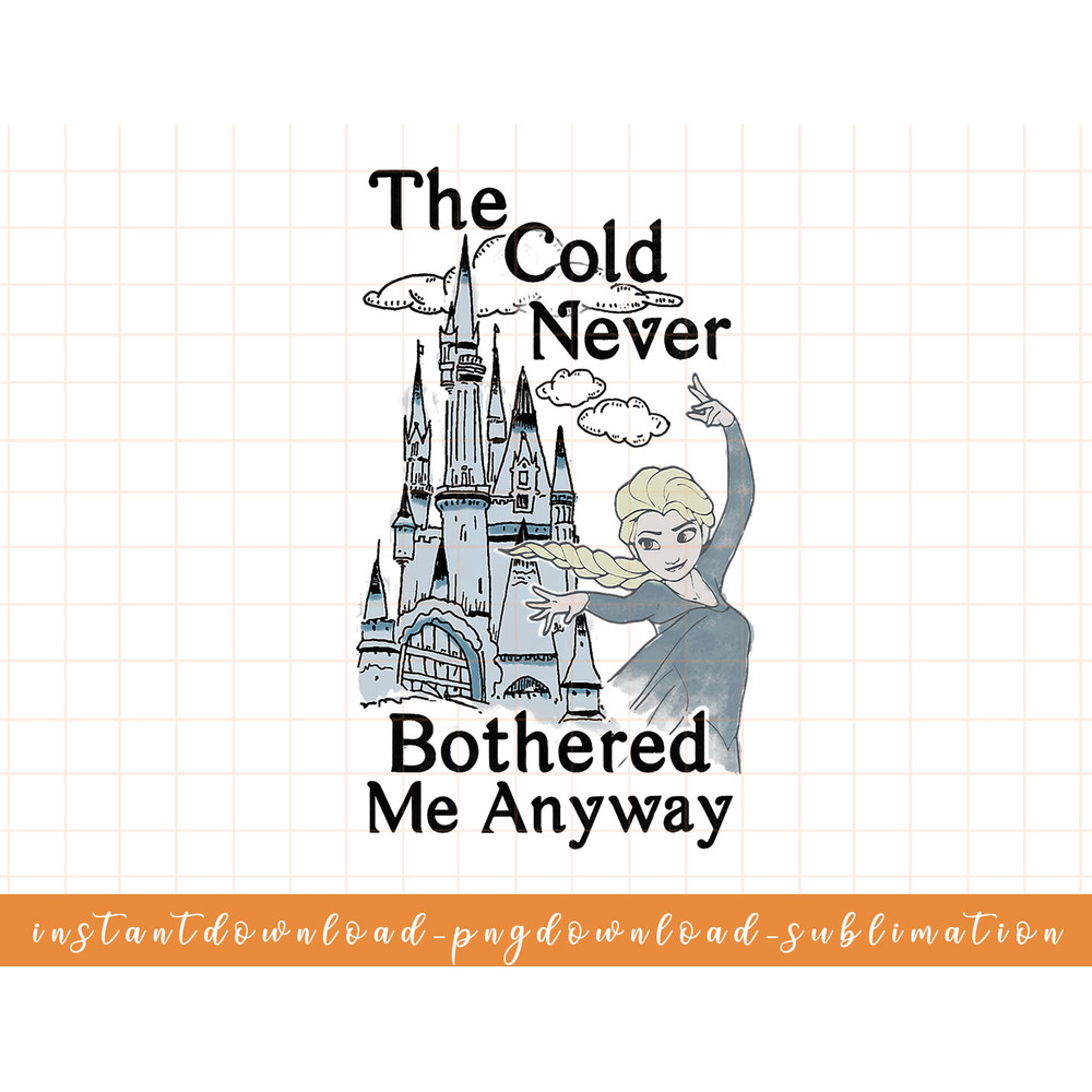 Disney Frozen Elsa Cold Never Bothered Me Graphic T-Shirt png, sublimate, digital download.jpg
