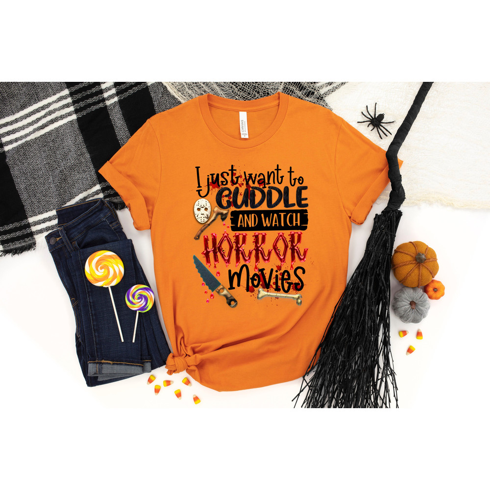 Cuddle and watch horror movies shirt,Halloween Party,Halloween T-shirt,Hocus Pocus Shirt,Halloween Funny Tee,Halloween Spooky Shirt - 2.jpg
