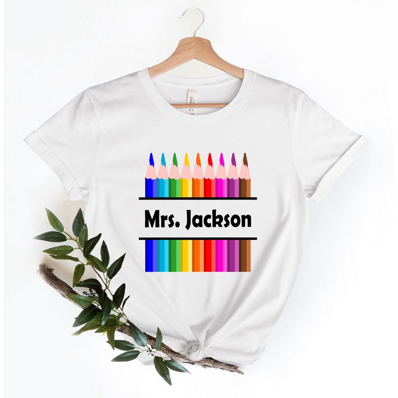 Customized Name teacher Shirt,Personalized Teacher Shirt,Custom Teacher Shirt,Gift for Teachers,Kindergarten Teacher,Teacher Appreciation - 3.jpg