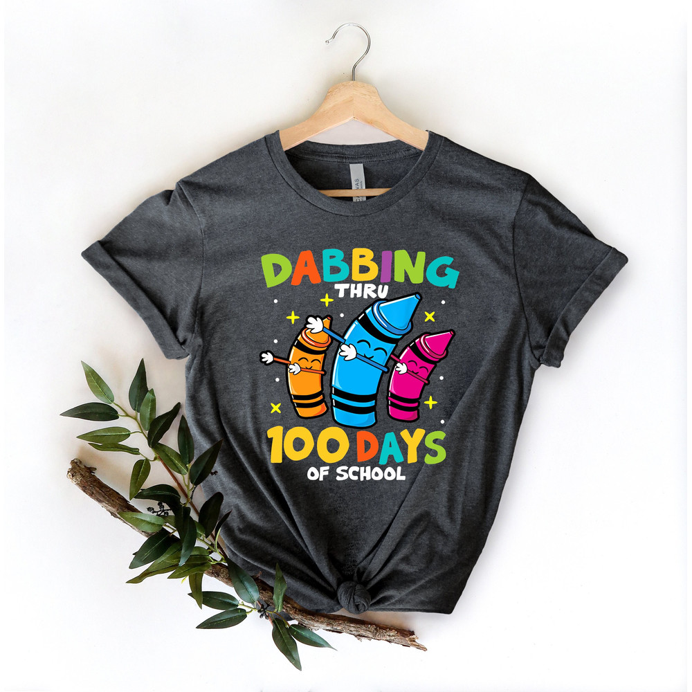 Dabbing thru 100 days of school shirt,100 Days Brighter Shirt,Teacher Shirt,100th Day Of School,Back To School Shirt,Teacher Appreciation - 1.jpg