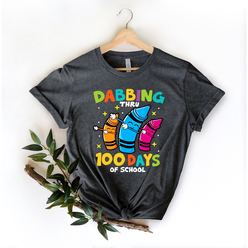 Dabbing thru 100 days of school shirt,100 Days Brighter Shirt,Teacher Shirt,100th Day Of School,Back To School Shirt,Teacher Appreciation - 1.jpg