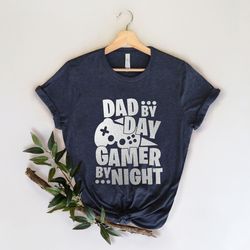 dad by day gamer by night t-shirt , dad level unlocked gamer shirt , retro gaming gift t- shirt ,father's day gift, funn