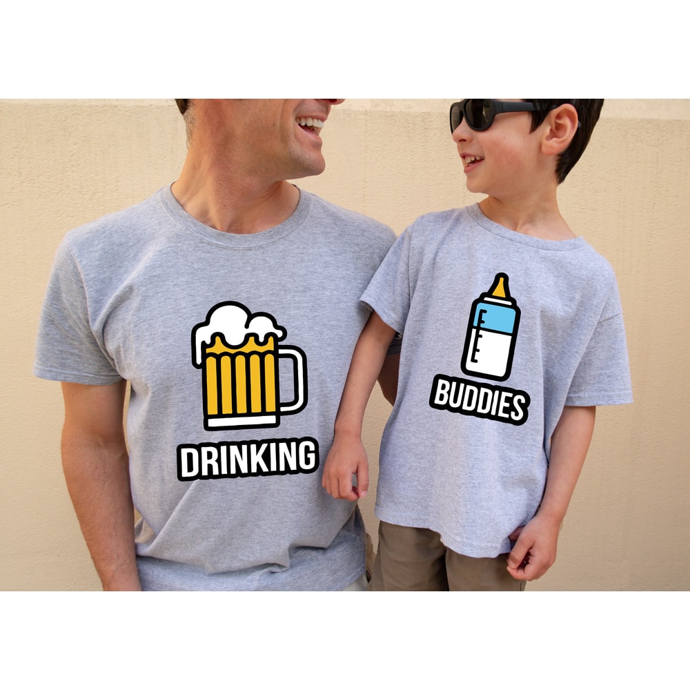 Daddy and me Shirt, Drinking Buddies Milk and Beer, Family Matching Shirts, Father and Son, Father and Daughter, New Dad Gift, Dad and Son - 2.jpg