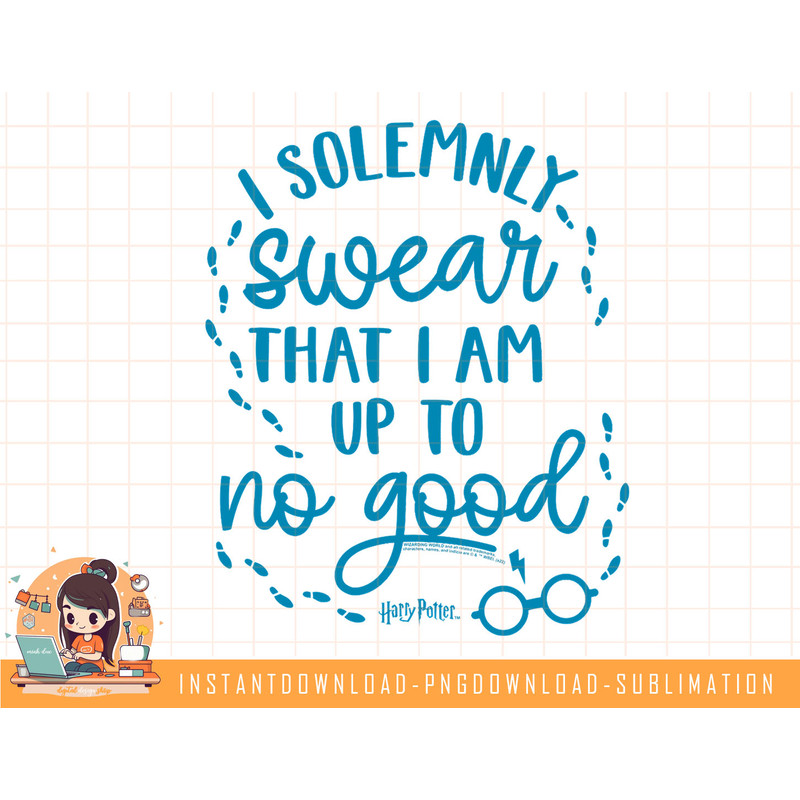 Harry Potter Up To No Good on Blue png, sublimate, digital download.jpg