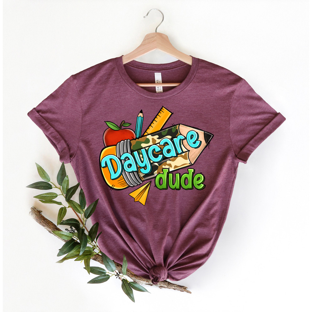 Daycare Dude Camo School Pencil Shirt,ack to School Shirt,Teacher Shirt,Team Teacher Shirt,First Grade Teacher Shirt,First Day Of School - 4.jpg
