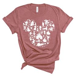 disney shirt, disney shirt for women, disney ear shirt, women's unisex disney t-shirt, disney mickey silhouette shirt, t