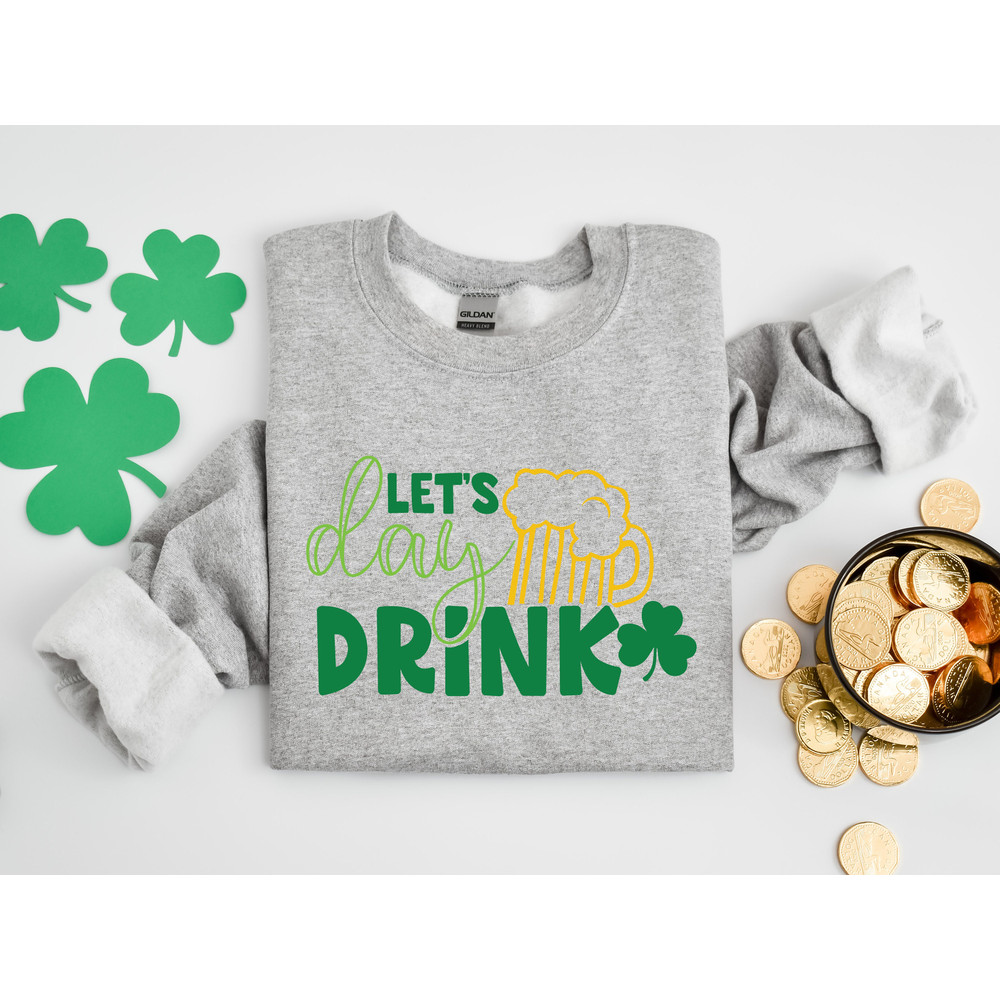 Drinking St Patrick's Day Shirt Beer TShirt Funny St Patricks Day Tee Retro St Pattys Day Shirts Lets Day Drink Drinking Shirts Cute Saint - 3.jpg