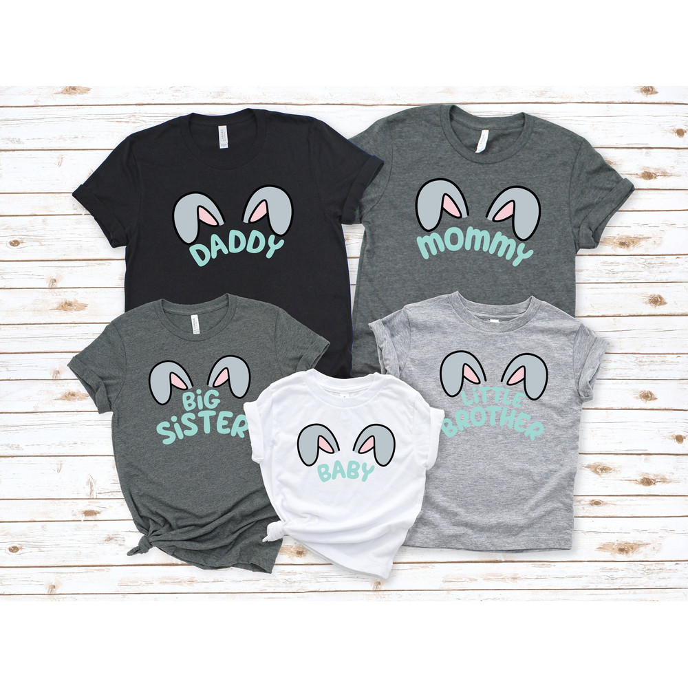 Easter Bunny Ears Family Shirt,Matching Easter Shirt, Mommy, Daddy, Baby, Sister and Brother Easter Bunny Shirt, Easter Party Outfit - 2.jpg