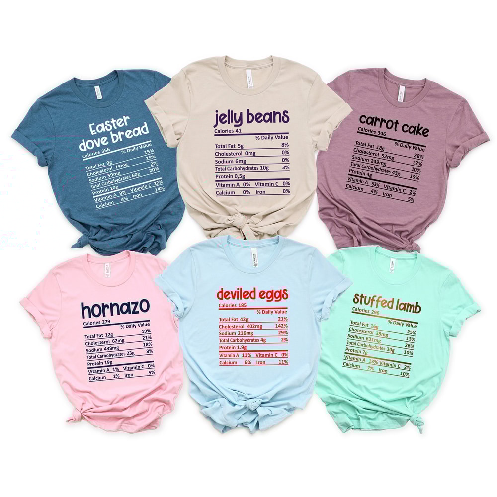 Easter Nutrition Facts shirt, Family Easter Group shirts, Easter Food Candy shirt, Women's Kid Baby Easter Shirt, Easter Matching shirt - 1.jpg