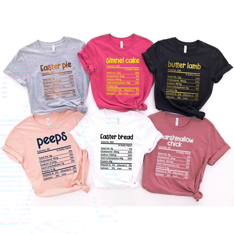 Easter Nutrition Facts shirt, Family Easter Group shirts, Easter Food Candy shirt, Women's Kid Baby Easter Shirt, Easter Matching shirt - 2.jpg