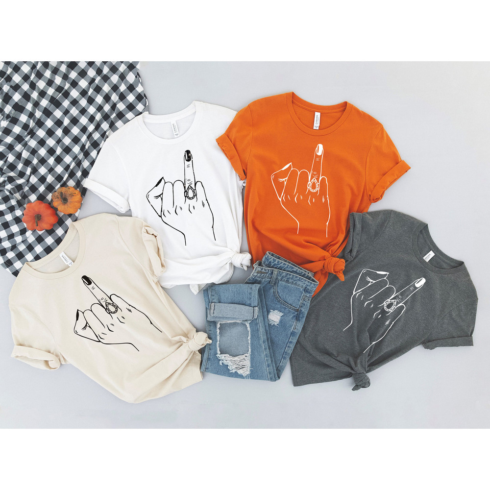 Engagement Ring Finger Shirt, Engagement Party Shirt, Cute Tshirt, Bachelorette Party Shirt, Bridal Party Shirt, Mrs Shirt, I Said Yes Shirt - 2.jpg