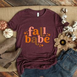 fall babe sparkles retro shirt,thanksgiving shirt,thanksgiving family shirts,thanksgiving shirts,thankful grateful bless