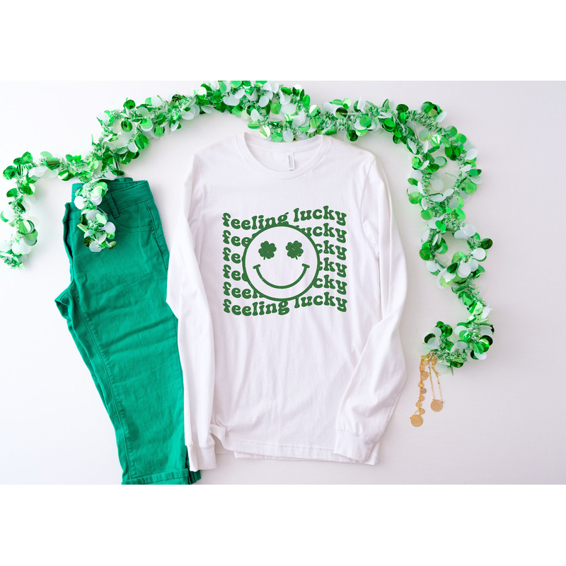 Feeling Lucky T-Shirt,Irish Shirt,St Patrick's Day T-Shirt for Women,Luck of the Irish,Shamrock Shirt,Funny St Patricks Day Shirt - 2.jpg