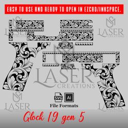 sm-laser-creations glock 19 gen 5 scroll degasin