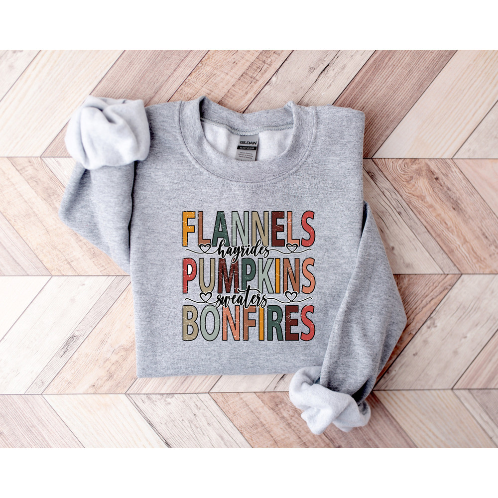 Flannels Hayrides Pumpkins Sweatshirt,Thanksgiving Shirt,Thankful Shirt,Fall Shirt,Hello Pumpkin,Family Matching Shirt,fall Sweatshirt - 4.jpg