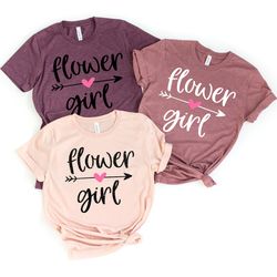 flower girl shirt, cute flower girl idea, wedding tshirt, matching bridesmaid tshirt, custom bridal tshirts, flower girl