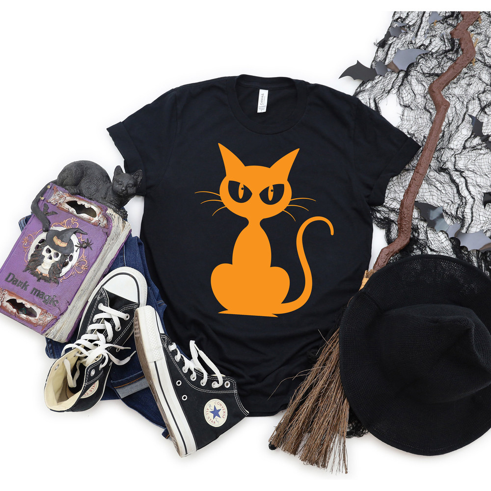 Halloween Black cat Shirt,Halloween Party,Halloween 2022 Shirt,Skeleton T, Halloween Outfits,Halloween Funny Shirt,Family Matching Shirts - 1.jpg