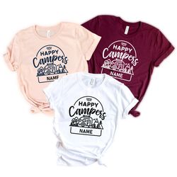 happy camper, happy camper shirt, camping shirt, happy camper tshirt, camper gift, camper, glamping shirt,personalized c