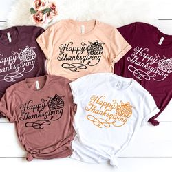 happy thanksgiving shirt, thankful fall, fall shirt, thankful family shirts, thanksgiving shirts, thankful autumn, turke