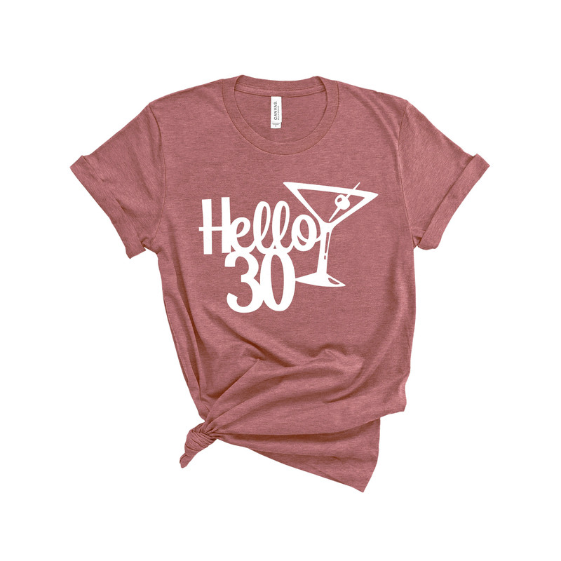 Hello 30 Shirt, Thirtieth Birthday Tee, Birthday Ideas, Birthday Trip Tshirt, Matching Birthday Party Tee, Birthday Tshirts, Birthday Gift T - 2.jpg