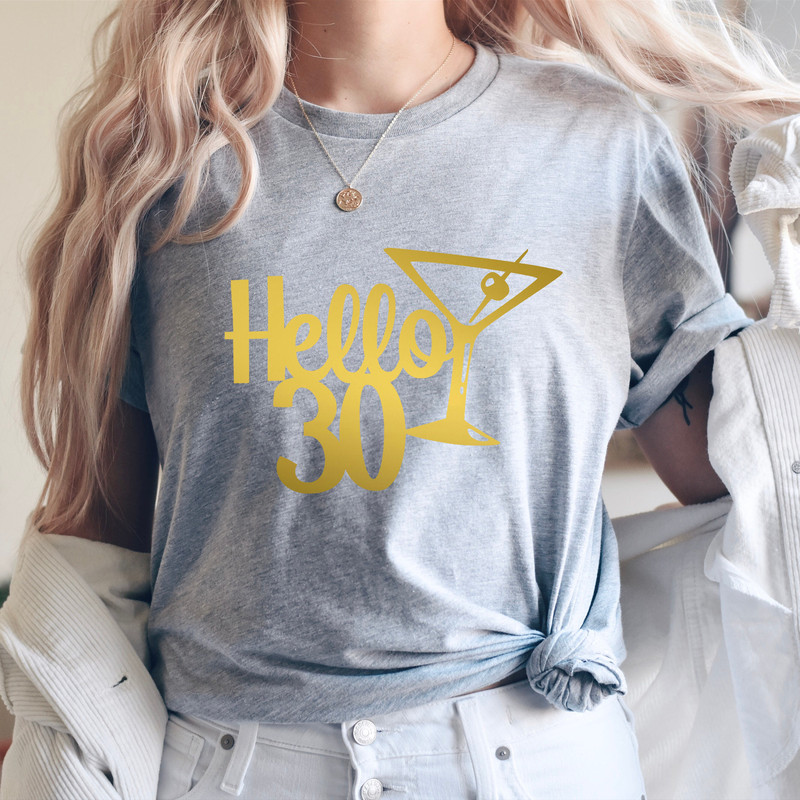 Hello 30 Shirt, Thirtieth Birthday Tee, Birthday Ideas, Birthday Trip Tshirt, Matching Birthday Party Tee, Birthday Tshirts, Birthday Gift T - 3.jpg