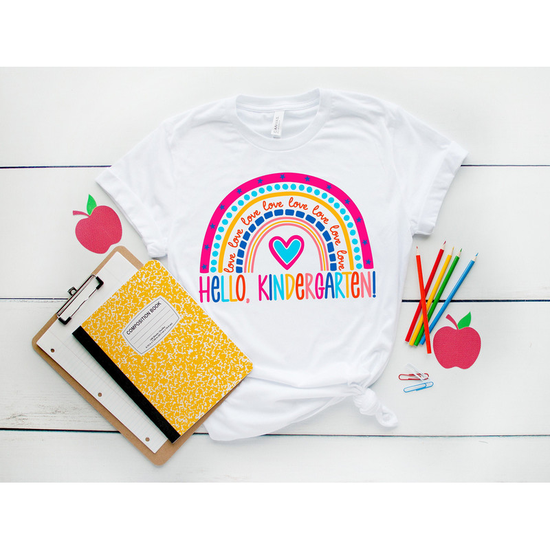 Hello Kindergarten Shirts,Teach Love Inspire Shirt,Back To School Shirt,First Grade Teacher Tee,Teacher Appreciation Tee,1st day of school - 1.jpg