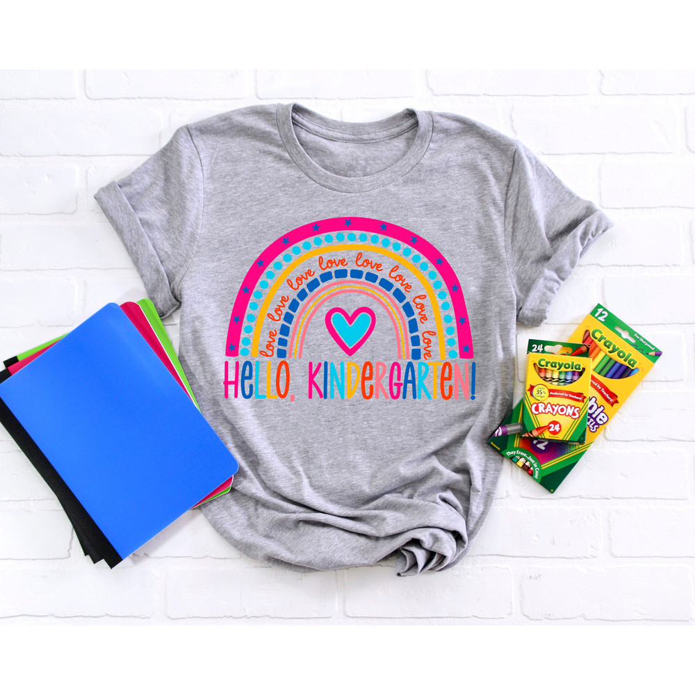 Hello Kindergarten Shirts,Teach Love Inspire Shirt,Back To School Shirt,First Grade Teacher Tee,Teacher Appreciation Tee,1st day of school - 2.jpg