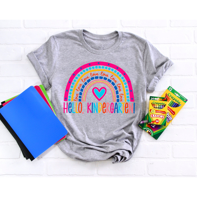 Hello Kindergarten Shirts,Teach Love Inspire Shirt,Back To School Shirt,First Grade Teacher Tee,Teacher Appreciation Tee,1st day of school - 2.jpg
