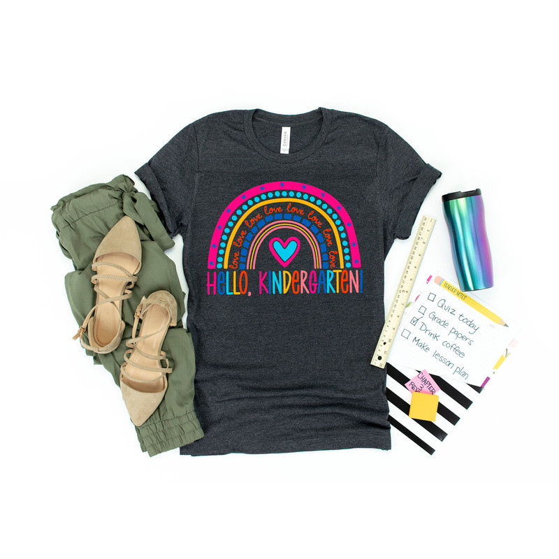 Hello Kindergarten Shirts,Teach Love Inspire Shirt,Back To School Shirt,First Grade Teacher Tee,Teacher Appreciation Tee,1st day of school - 3.jpg