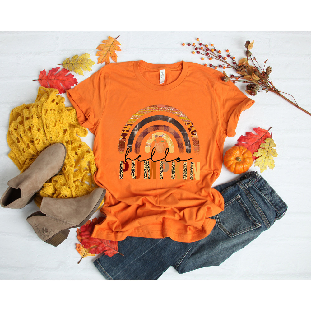 Hello Pumpkin Shirt,Hello Pumpkin rainbow Shirt,Thanksgiving Vacation Shirt,Family Thanksgiving Shirt,Thanksgiving Dinner Shirt - 2.jpg