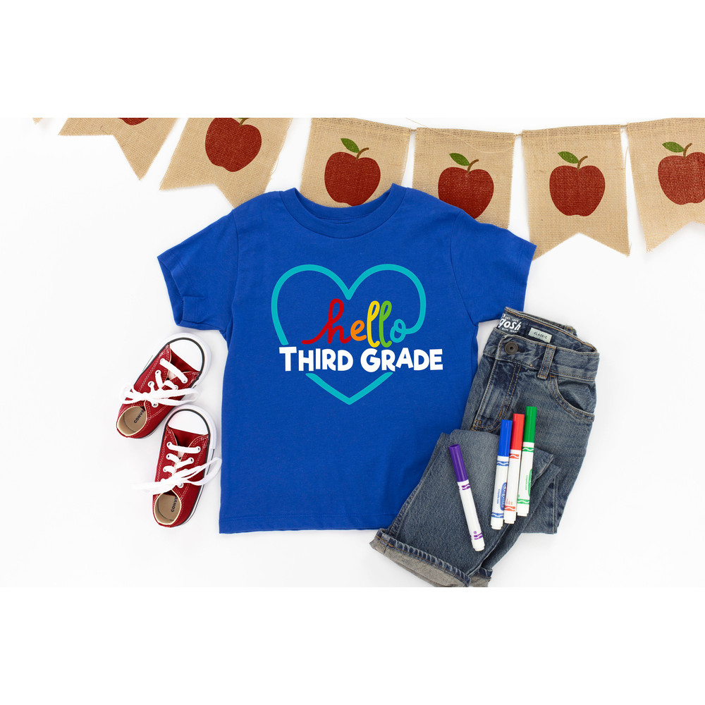 Hello Third Grade Shirts,Teach Love Inspire,Back To School Shirt,First Grade Teacher,Teacher Appreciation Tee,1st day of school,3rd Grade - 2.jpg