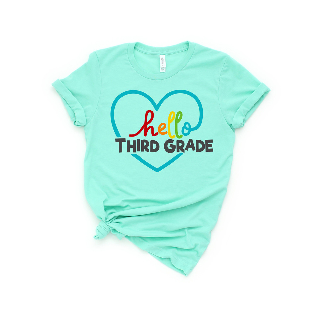 Hello Third Grade Shirts,Teach Love Inspire,Back To School Shirt,First Grade Teacher,Teacher Appreciation Tee,1st day of school,3rd Grade - 4.jpg