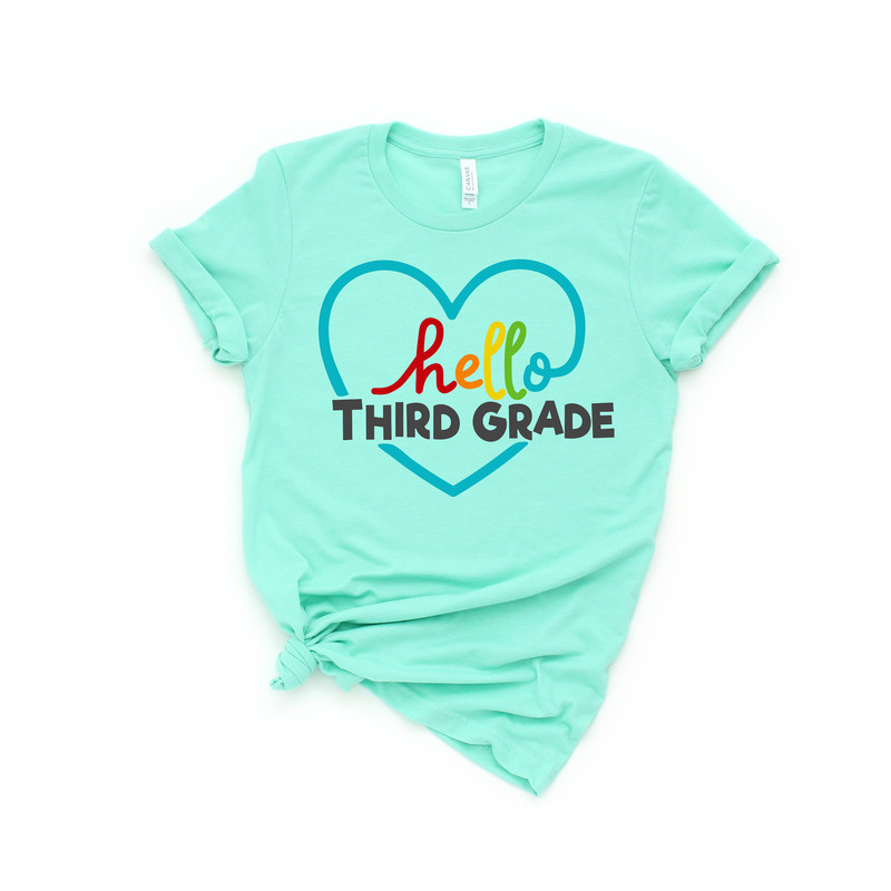 Hello Third Grade Shirts,Teach Love Inspire,Back To School Shirt,First Grade Teacher,Teacher Appreciation Tee,1st day of school,3rd Grade - 4.jpg
