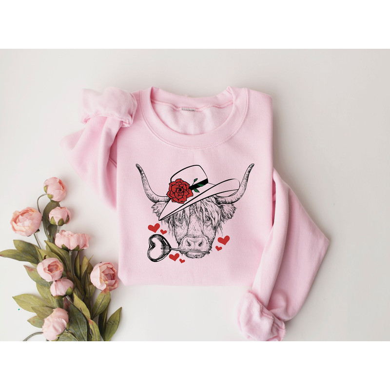 Highland Cow Valentines Day Shirt,Valentines Day Shirts For Woman,Heart Shirt,Cute Valentine Shirt,Valentines Day Gift,Valentines Gift - 1.jpg