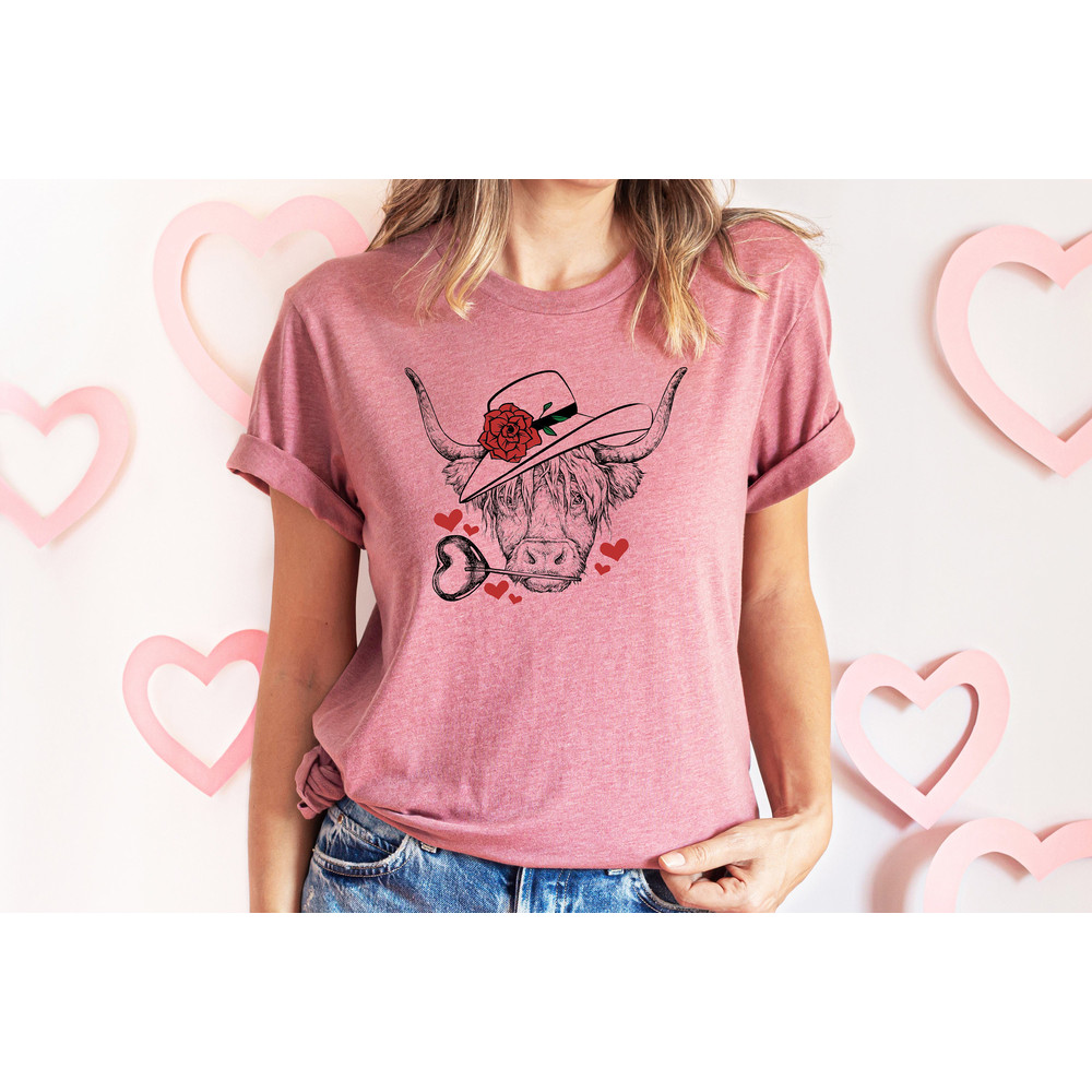 Highland Cow Valentines Day Shirt,Valentines Day Shirts For Woman,Heart Shirt,Cute Valentine Shirt,Valentines Day Gift,Valentines Gift - 3.jpg