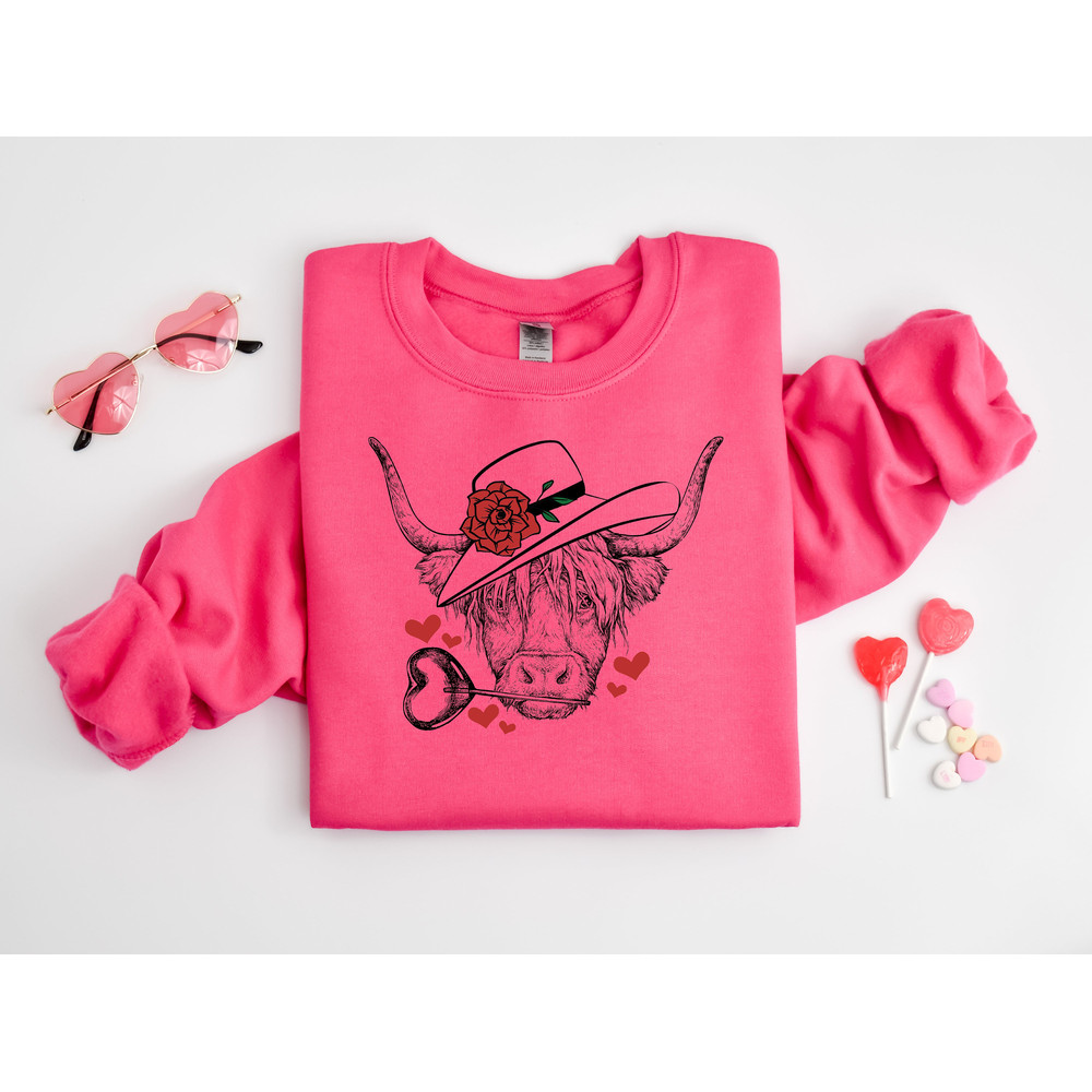 Highland Cow Valentines Day Shirt,Valentines Day Shirts For Woman,Heart Shirt,Cute Valentine Shirt,Valentines Day Gift,Valentines Gift - 4.jpg