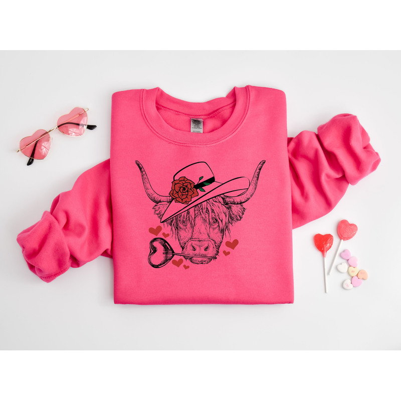 Highland Cow Valentines Day Shirt,Valentines Day Shirts For Woman,Heart Shirt,Cute Valentine Shirt,Valentines Day Gift,Valentines Gift - 4.jpg