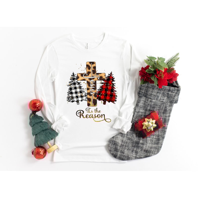 Jesus The Reason for the Season Shirt,Merry Christmas Shirt,,Christmas Family Shirt,Christmas Gift,Cross Shirt,Leopard Shirt,Jesus Shirt - 1.jpg