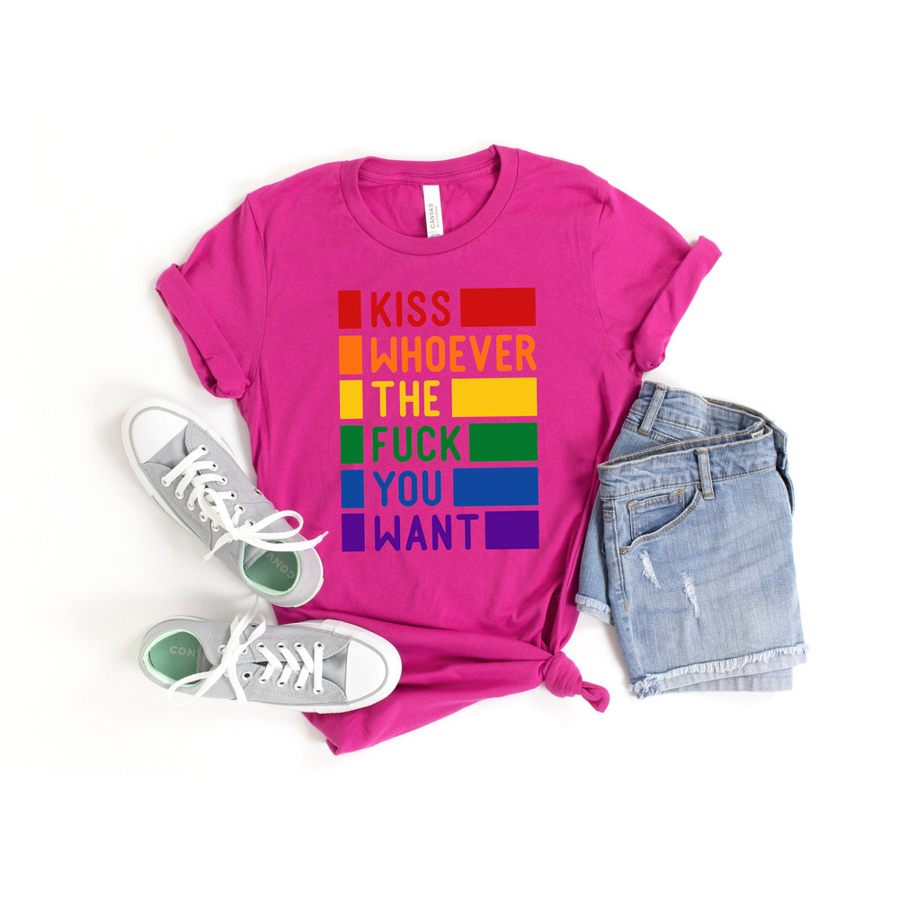 Kiss Whoever The Fuck You Want, Gay Pride LGBTQ Shirt, Pride Shirt, Trans T Shirt, LGBT Clothing Pride Shirt, LGBT Shirt, Women Gay Clothing - 2.jpg