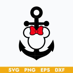 minnie anchor svg, disney cruise svg, disney vacation svg, minnie mouse svg, png dxf eps digital file