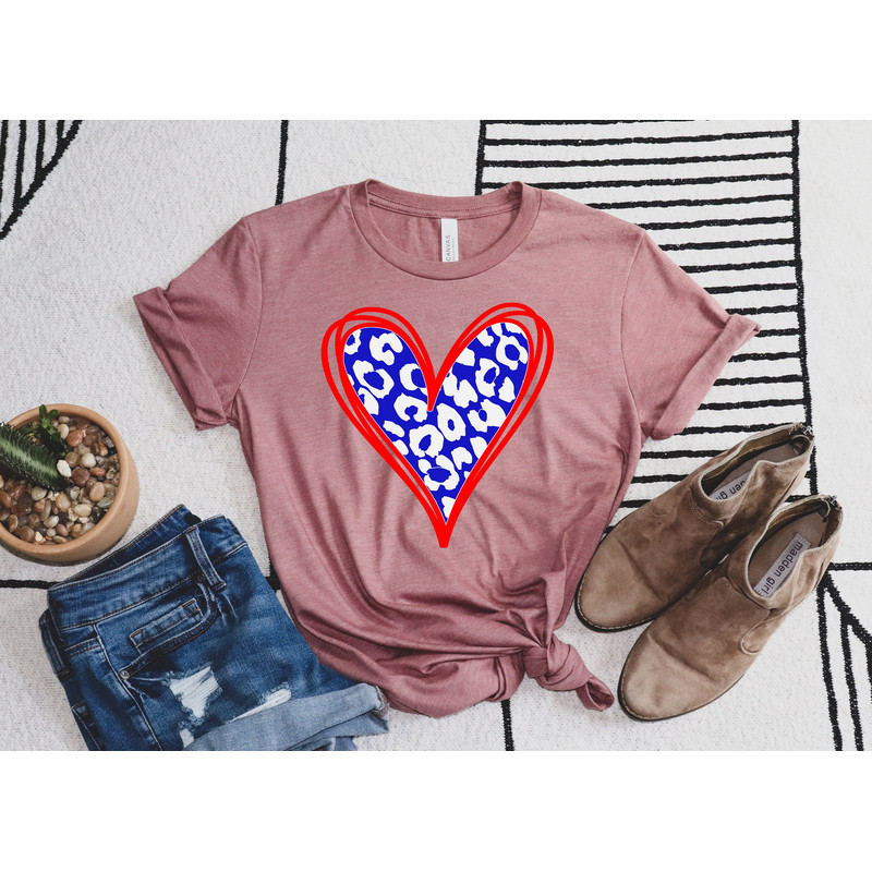 Leopard Heart Red White Blue Shirt,Freedom Shirt,Fourth Of July Shirt,Patriotic Shirt,Independence Day Shirts,Patriotic Family Shirts - 2.jpg