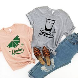 limon shirt,tequila shirt,funny valentines shirt,his & hers, matching shirts, wedding gift,couple valentines gift,love s