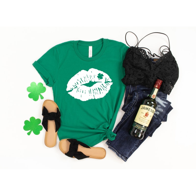 Lips Shirt, Kiss Me I'm Irish T-shirt Tee Shirt,Cute St Patricks Day Shirt for Women,Patrick's Day Family Matching Shirt,Drinking Shirt - 2.jpg