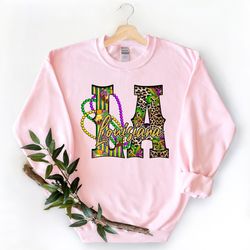 Louisiana Leopard Sweatshirt, Nola Shirt,Fat Tuesday Shirt,Flower de luce Shirt,Louisiana Shirt,Saints New Orleans Shirt