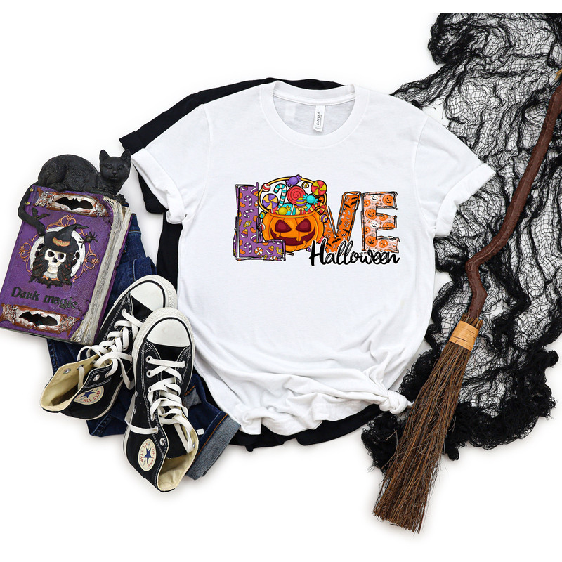 Love Halloween Shirt, Spooky Love Shirt, Spooky Pumpkin Shirt, Halloween Shirt, Happy Halloween Shirt, Trick or Treat Shirt, Halloween Gift - 4.jpg