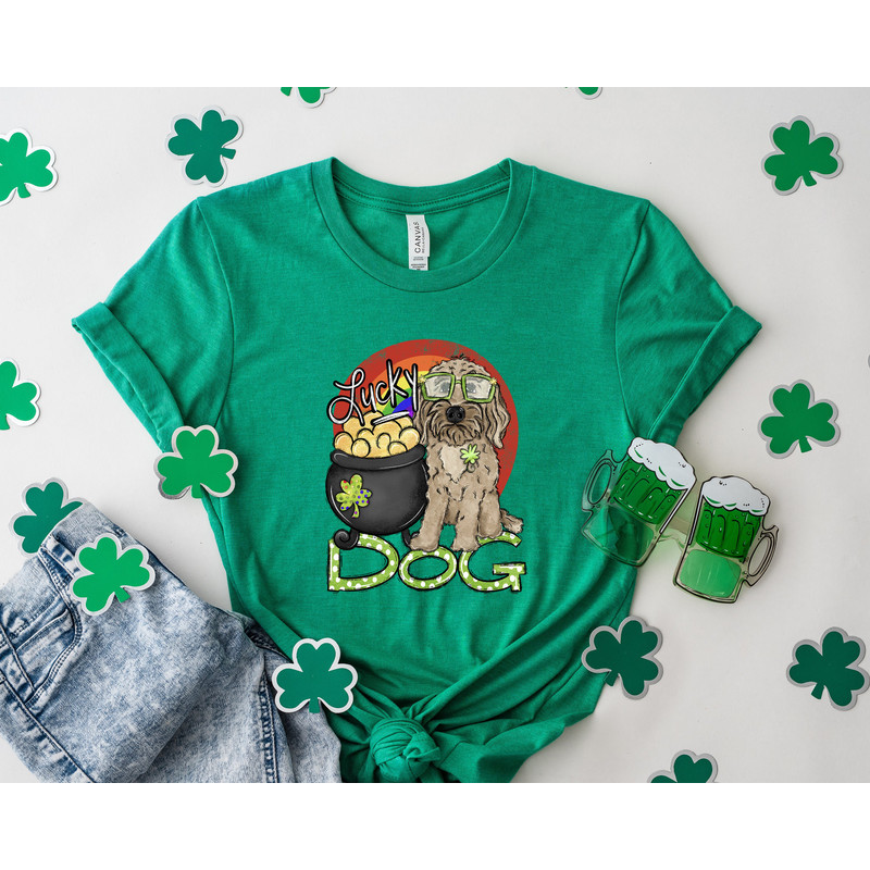 Lucky Dog Sweatshirt,Womens st pattys shirt, st patricks day shirt, womens st paddys, cute st pattys shirt, st pattys women - 3.jpg