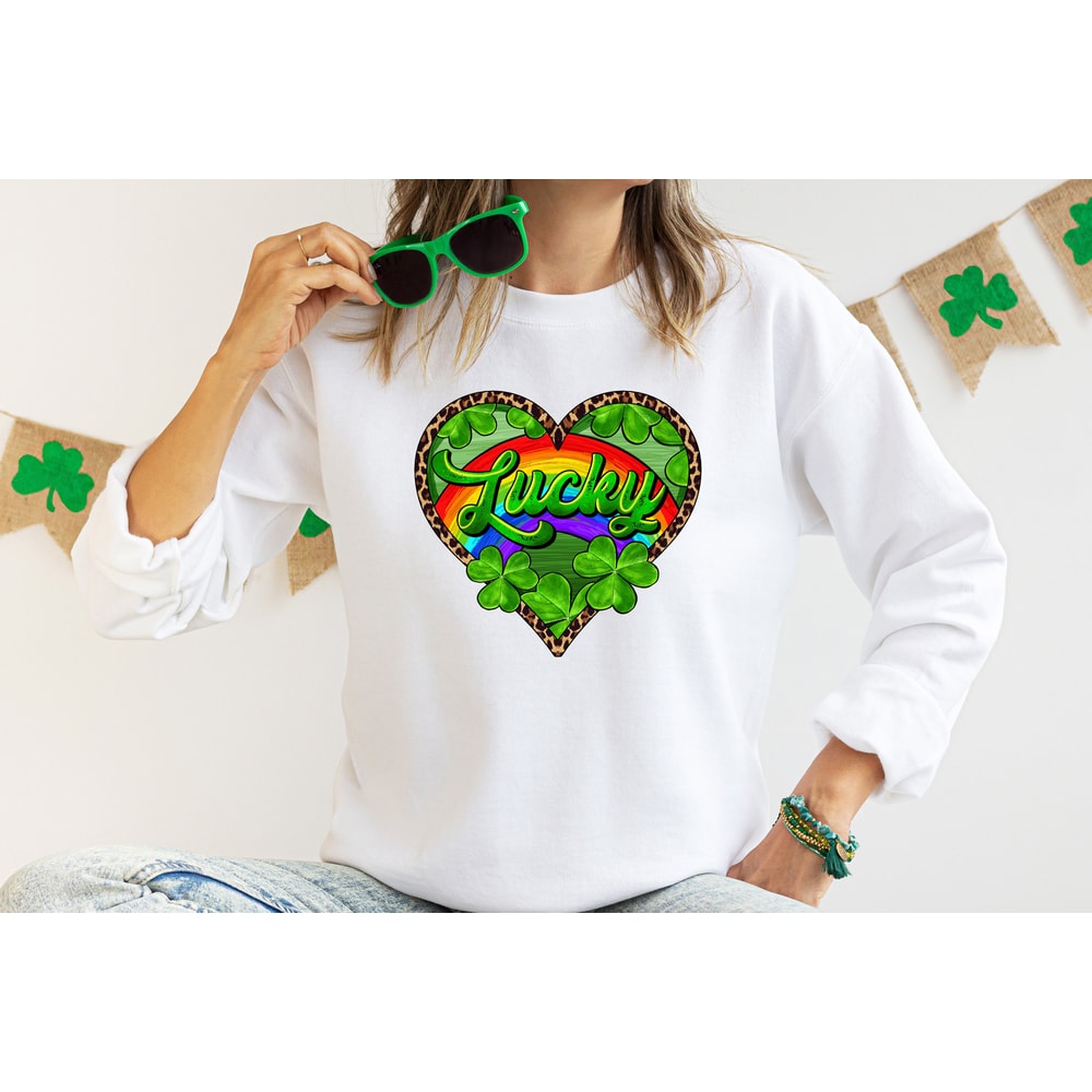 Lucky Leopard Heart Shirt, Leopard Heart Lucky Shirt, St Patricks Day Shirt, Irish Day Shirt, Clover Shirt, Women St Paddy Day Shirt - 3.jpg