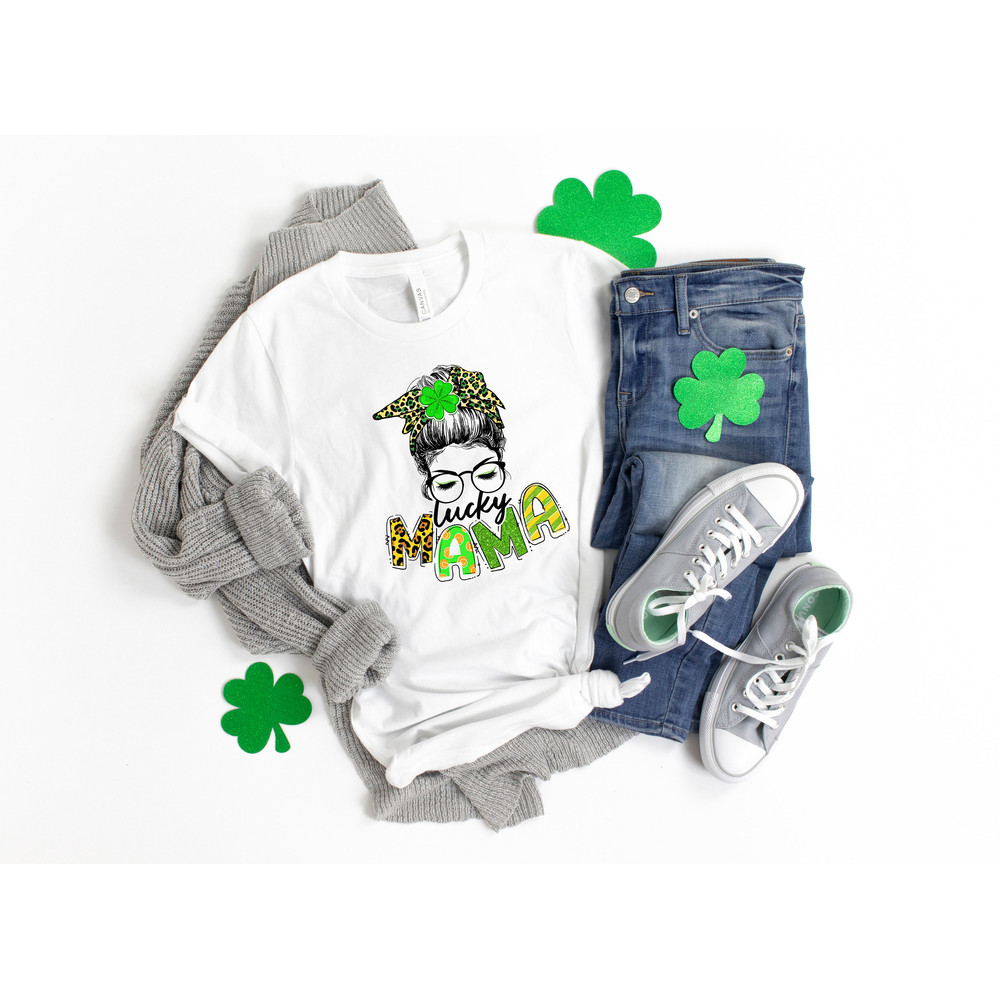 Lucky Mama Shirt,Shamrock Shirt,Saint Patricks Day Shirt,Patricks Day Mama Shirt,Saint Patricks Day Family Matching Shirt,Leopard Bandana - 2.jpg