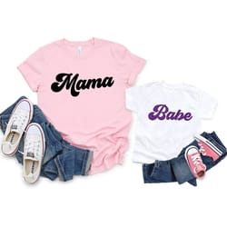 mama and babe matching shirt, mommy and me shirts,minimalist mommy and me shirt,gift for mom,mothers day gift,new mom gi